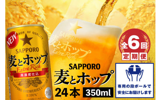 『定期便：全6回』麦とホップ350ml×24本【300110241906】