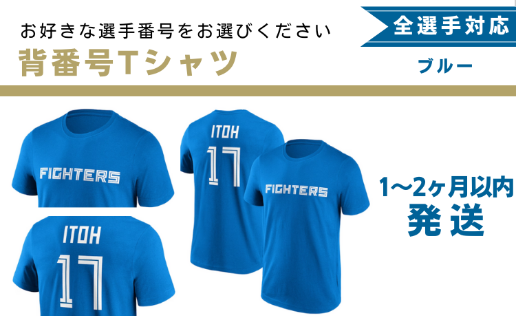 【全選手対応】背番号Ｔシャツ　ブルー Mサイズ