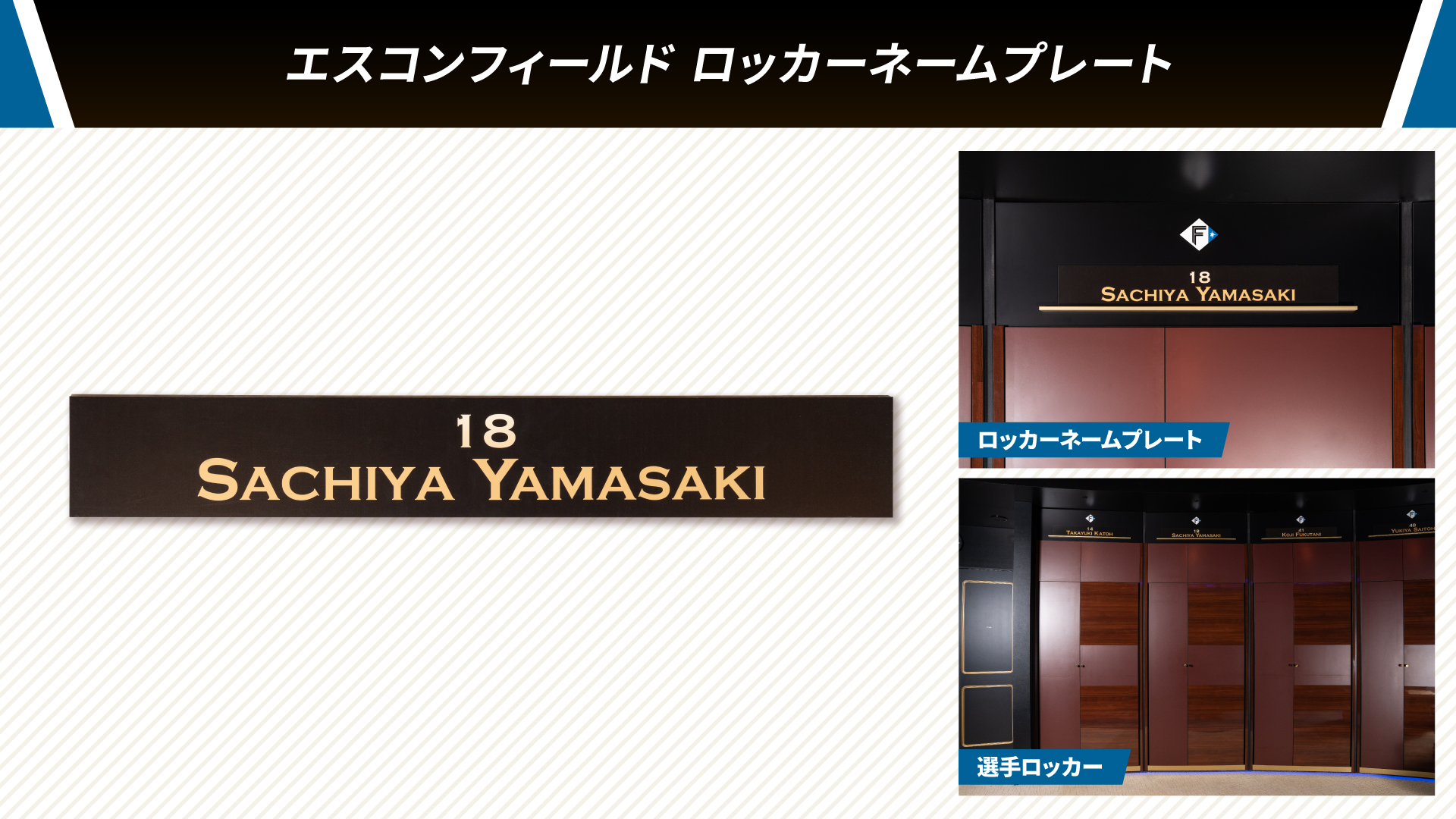 エスコンフィールドロッカーネームプレート