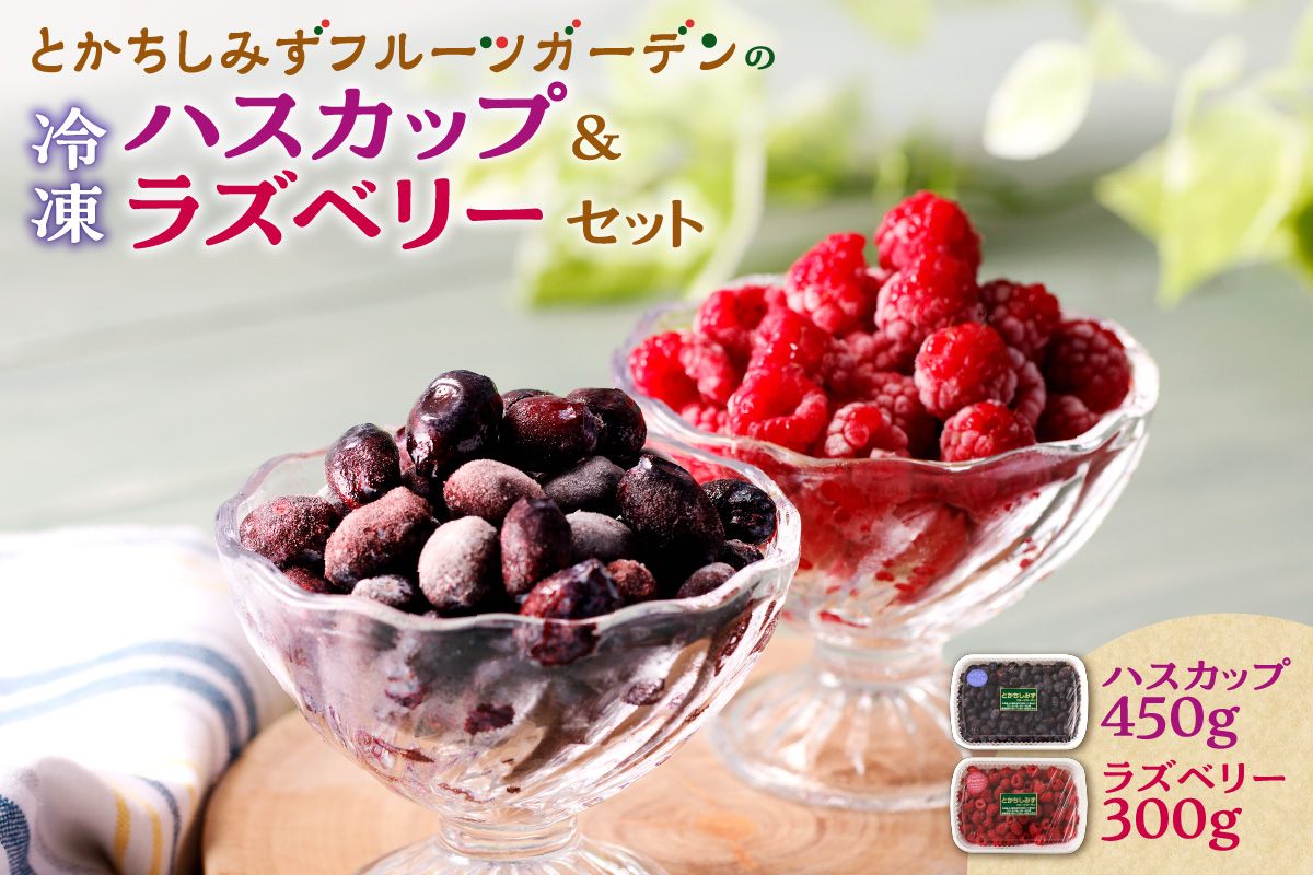 【2026年発送先行予約！】とかちしみず フルーツガーデン の ハスカップ 450g & ラズベリー 300g セット 【 計750g 詰め合わせ フランボワーズ 木苺 生 果物 フルーツ ジャム 甘酸っぱい 冷凍 お取り寄せ 北海道 清水町  】