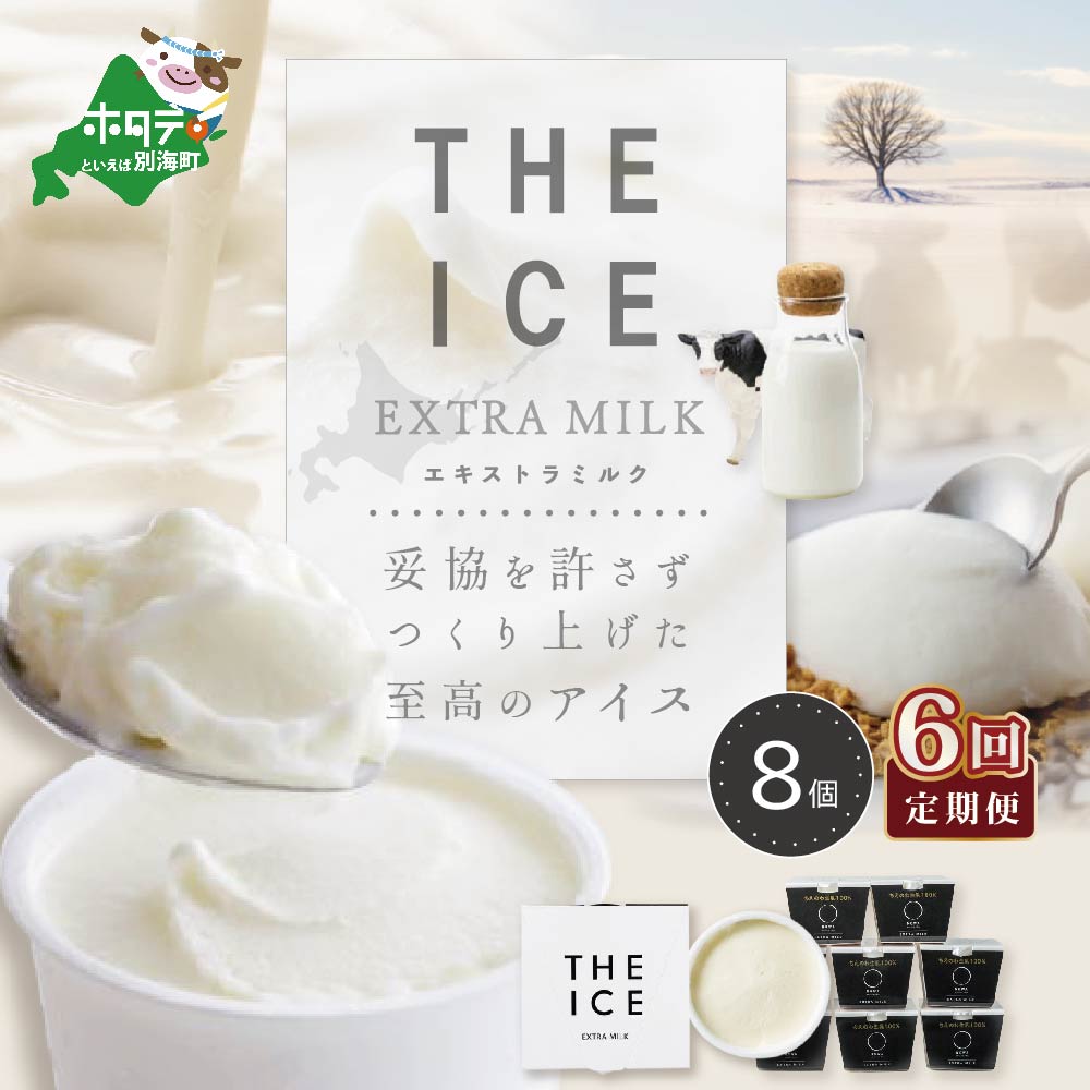 【毎月定期便】【THE ICE】エキストラミルク8個×6ヵ月定期便【be003-1066-100-6】（J FARM AMUSE 株式会社）