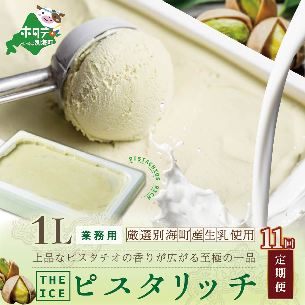 【毎月定期便】【THE ICE】業務用1リットル ピスタリッチ ×11ヵ月定期便（J FARM AMUSE 株式会社）