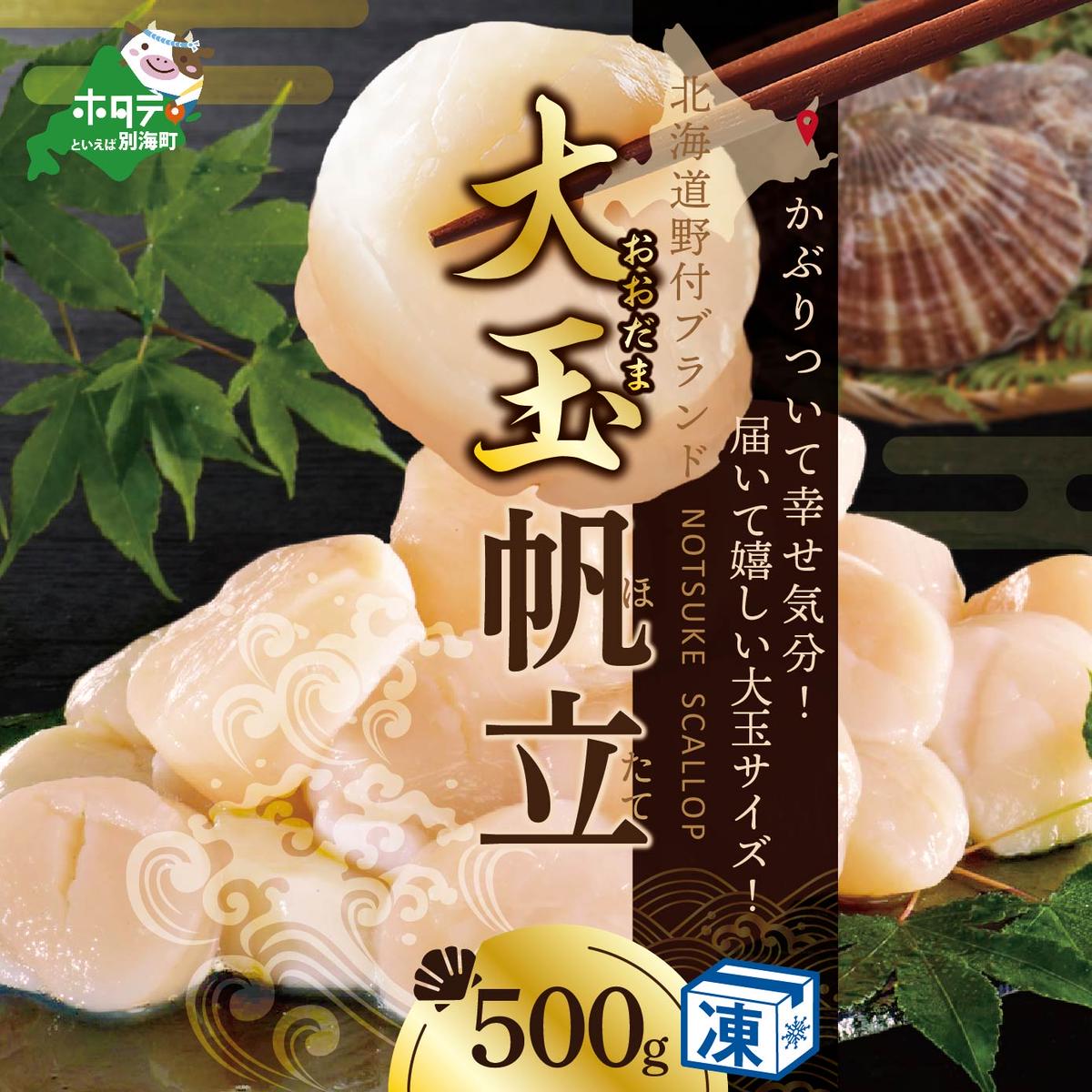 【マイナビ限定】北海道 野付産 冷凍ホタテ 貝柱 大玉（Sサイズ）ホタテ500ｇ（ほたて ホタテ 帆立 ふるさと納税 お届け）